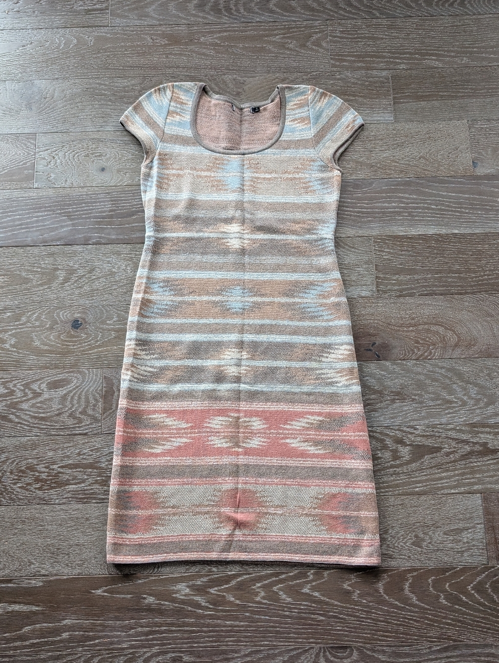 Peruvian Connection Southwestern Knit Short Sleeve Sweater Dress Size Small